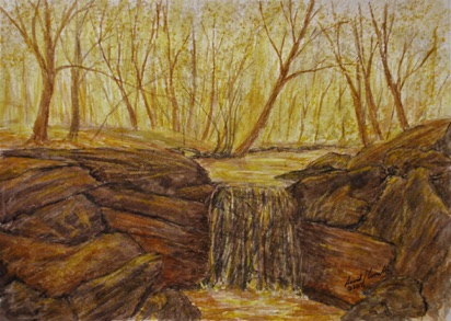 Waterfall Near Huddlestone Arch
11" x 15"
watercolor
©2012